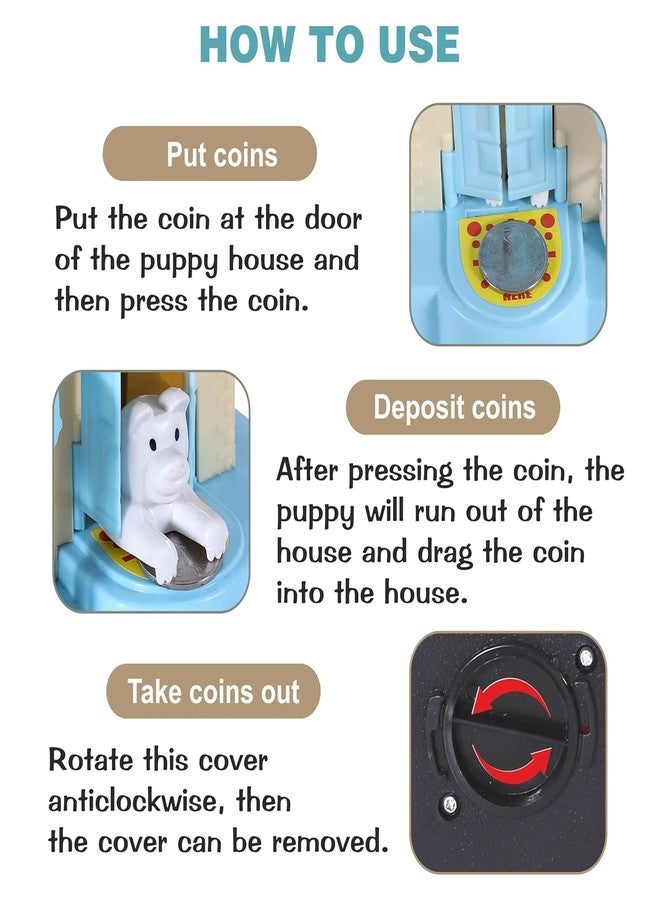 SARASI Puppy House Coins Bank, Coin Collecting Saving Bank Coin Bank (Multicolor) - Image 3